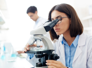 female researcher in lab