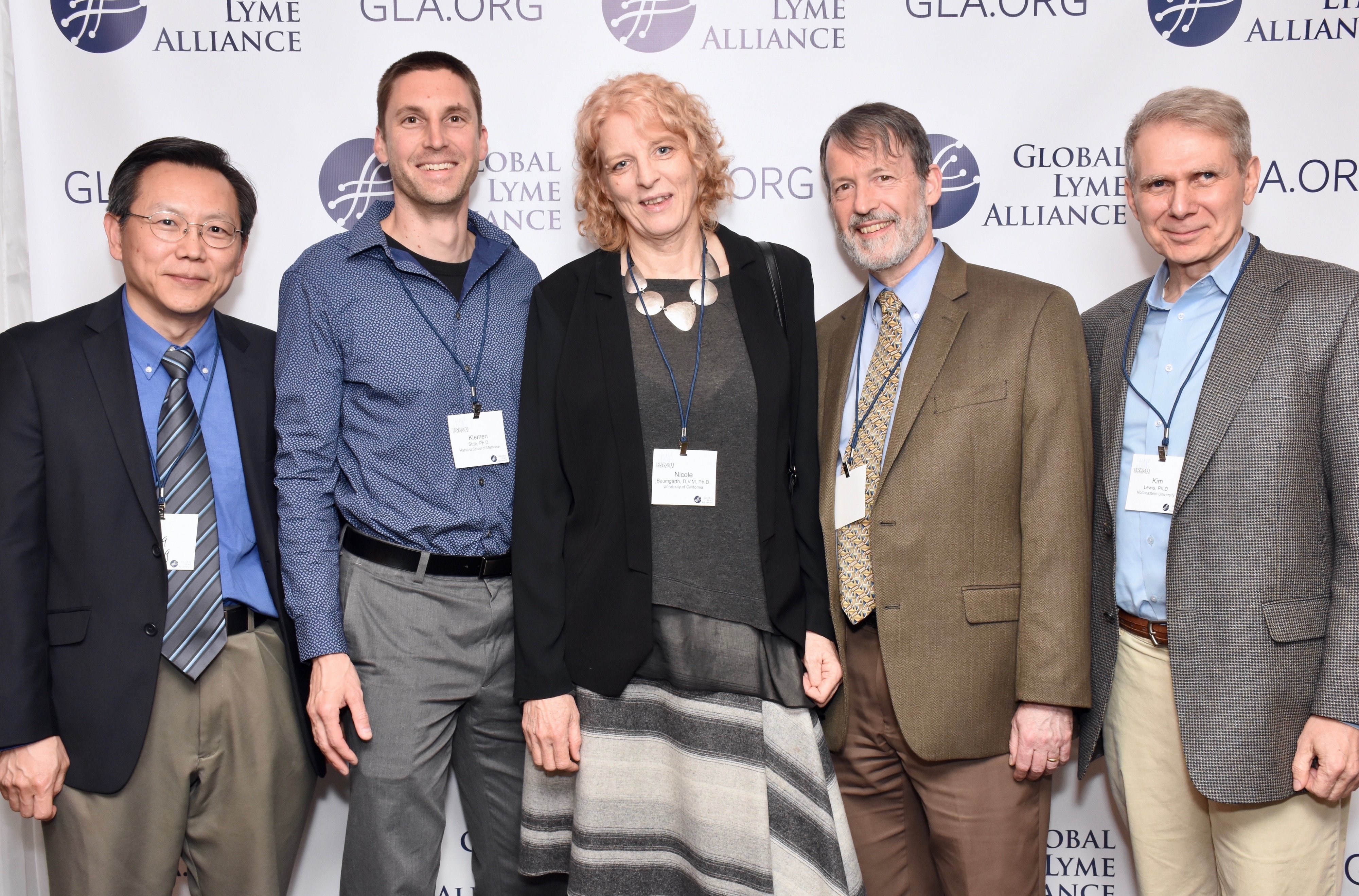 GLA_researchers at GLA 2018 research symposium_Ying Zhang_Klemen Strle_Nicole Baumgarth_Brian Fallon_Kim Lewis