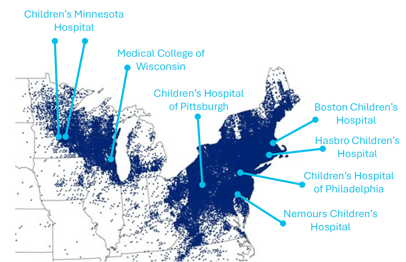 Pedi Lyme Net Map Larger