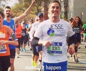 jesse running nyc marathon lyme