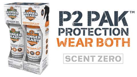 ranger ready p2 pak: permethrin clothing-worn tick repellent and body-worn picaridin repellent