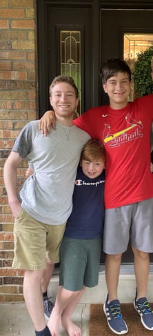 Sammy with brother and 1 cousin in St. Louis