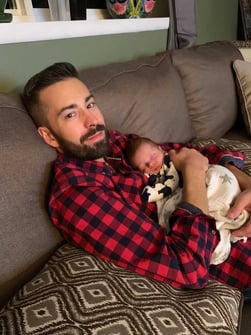 With son